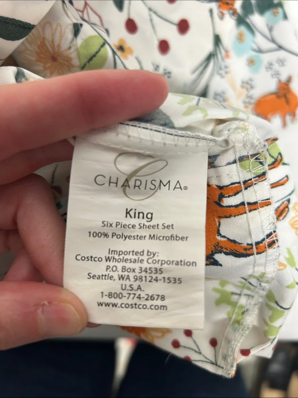 Set of three forest creature, foxes king size, pillowcases, microfiber, Costco